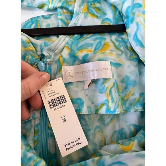 NWT Anthropologie Corey Lynn Calter Ruffle Wide Leg Jumpsuit Size M - Picture 5 of 10
